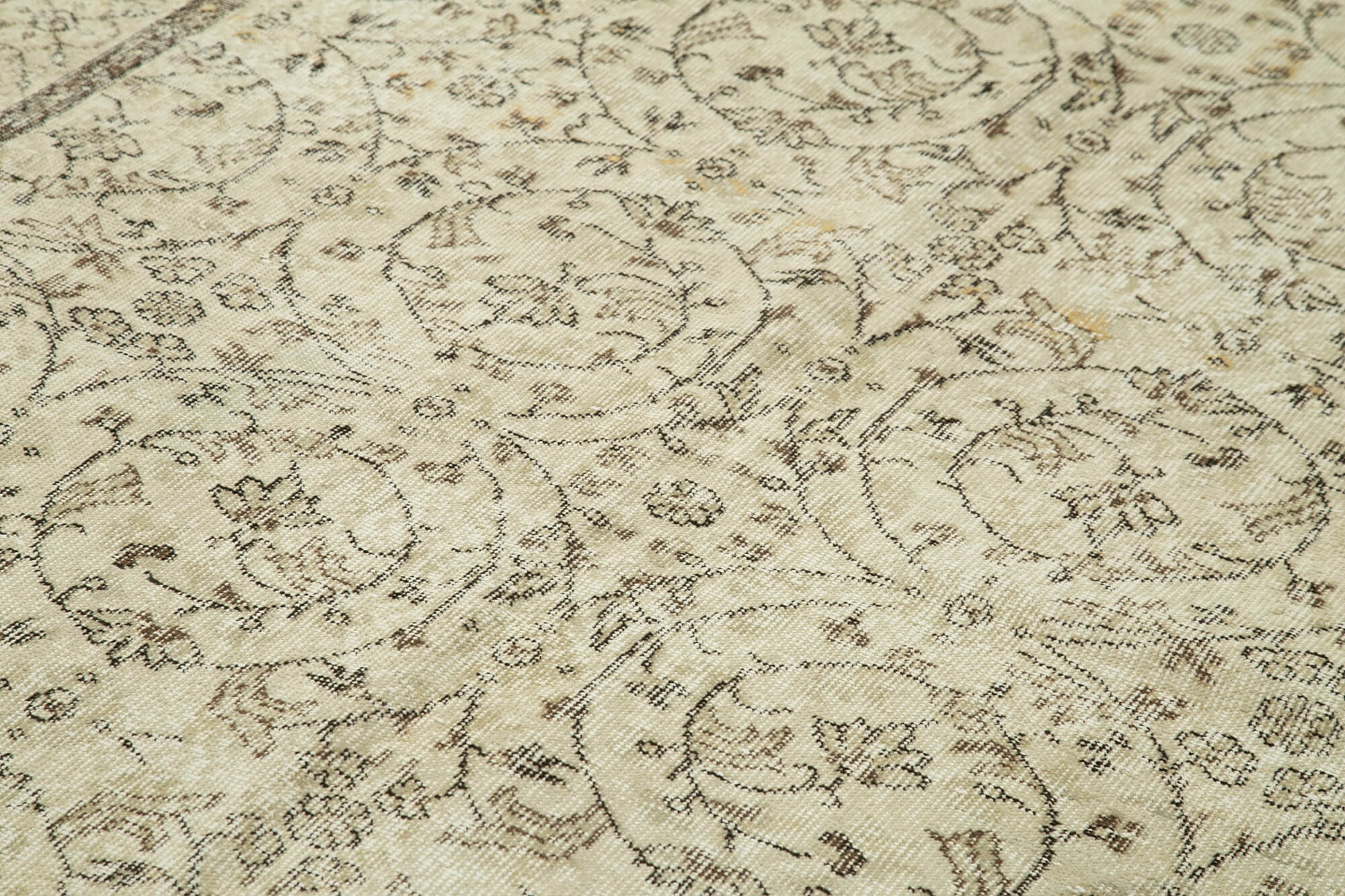Handmade vintage oriental beige carpet 191 cm x 295 cm