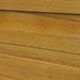 Vintage chest of drawers from the 50s in blond and gold beech 3 drawers feet compass