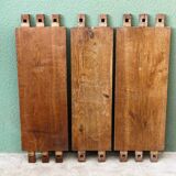 Brutalist oak shelving unit, 1950s