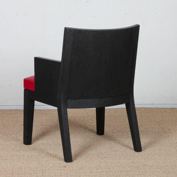 Fauteuil modèle Stall en cuir par Christian Liaigre, 1990
