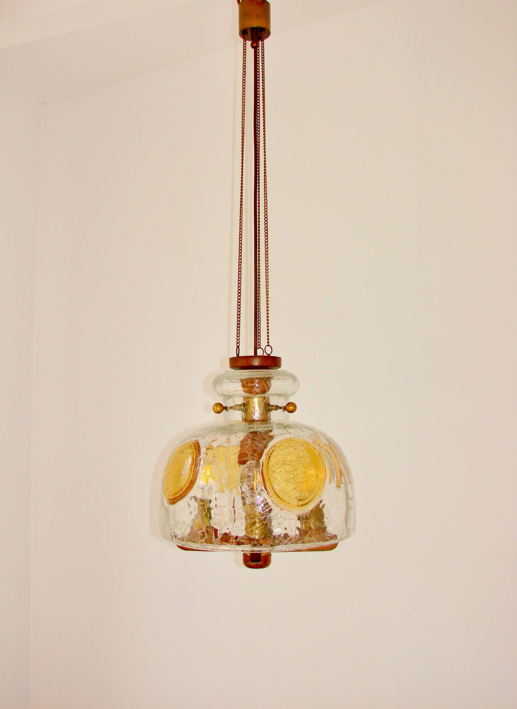 A modernist pendant light, 1970s.