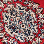 Tapis vintage fait main Tabriz 80 x 126 cm laine rouge vif - 1C1048