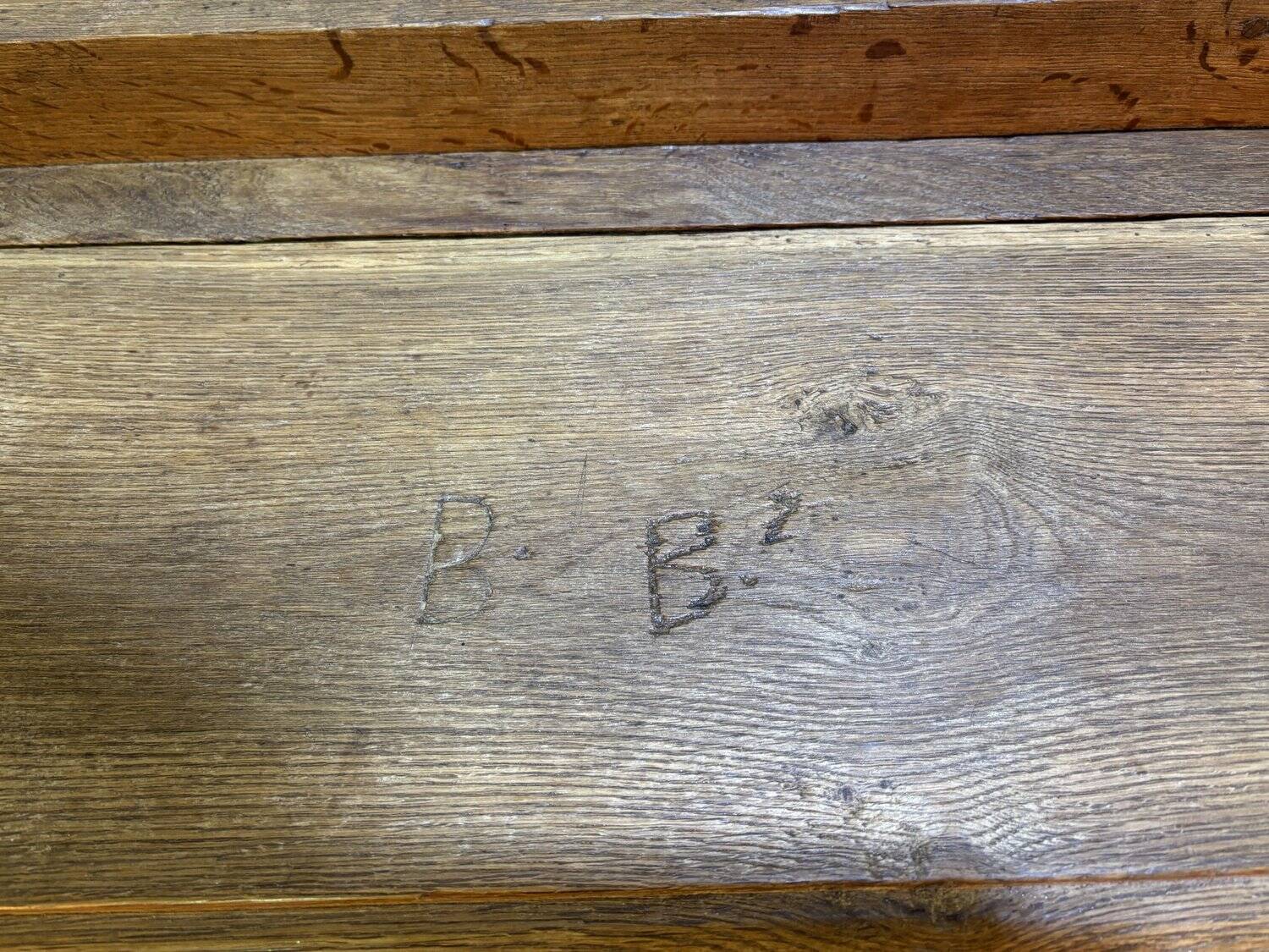 Antique wooden bench – Rustic work – 19th / early 20th century