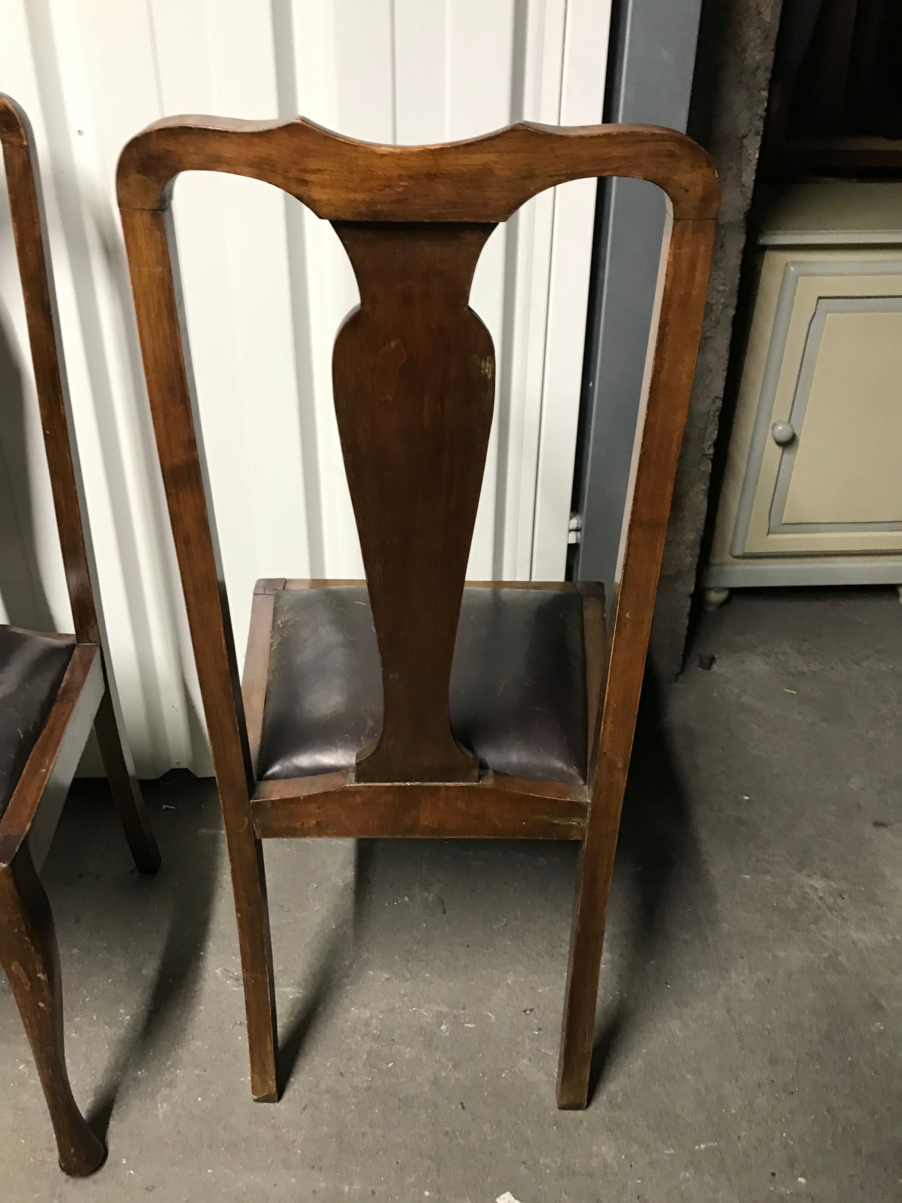 4 english chairs leather suite
