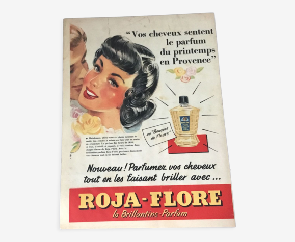 Publicité vintage à encadrer brillantine roja