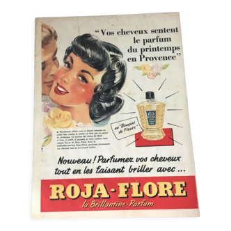 Vintage advertising to frame brillantine roja