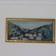 Original mid-century Swedish oil on panel "Village" by Bertil Wahlberg.
