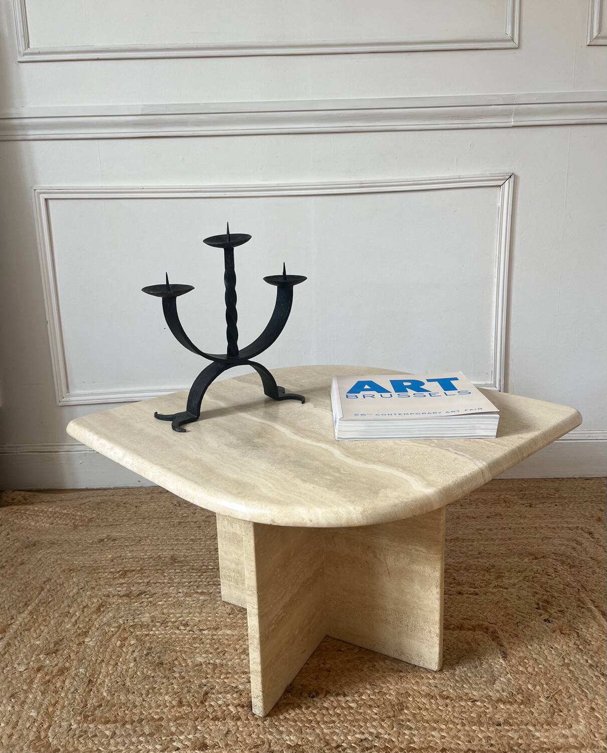 Vintage travertine coffee table