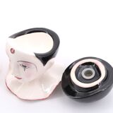 Pierrot porcelain salt shakers, 70s