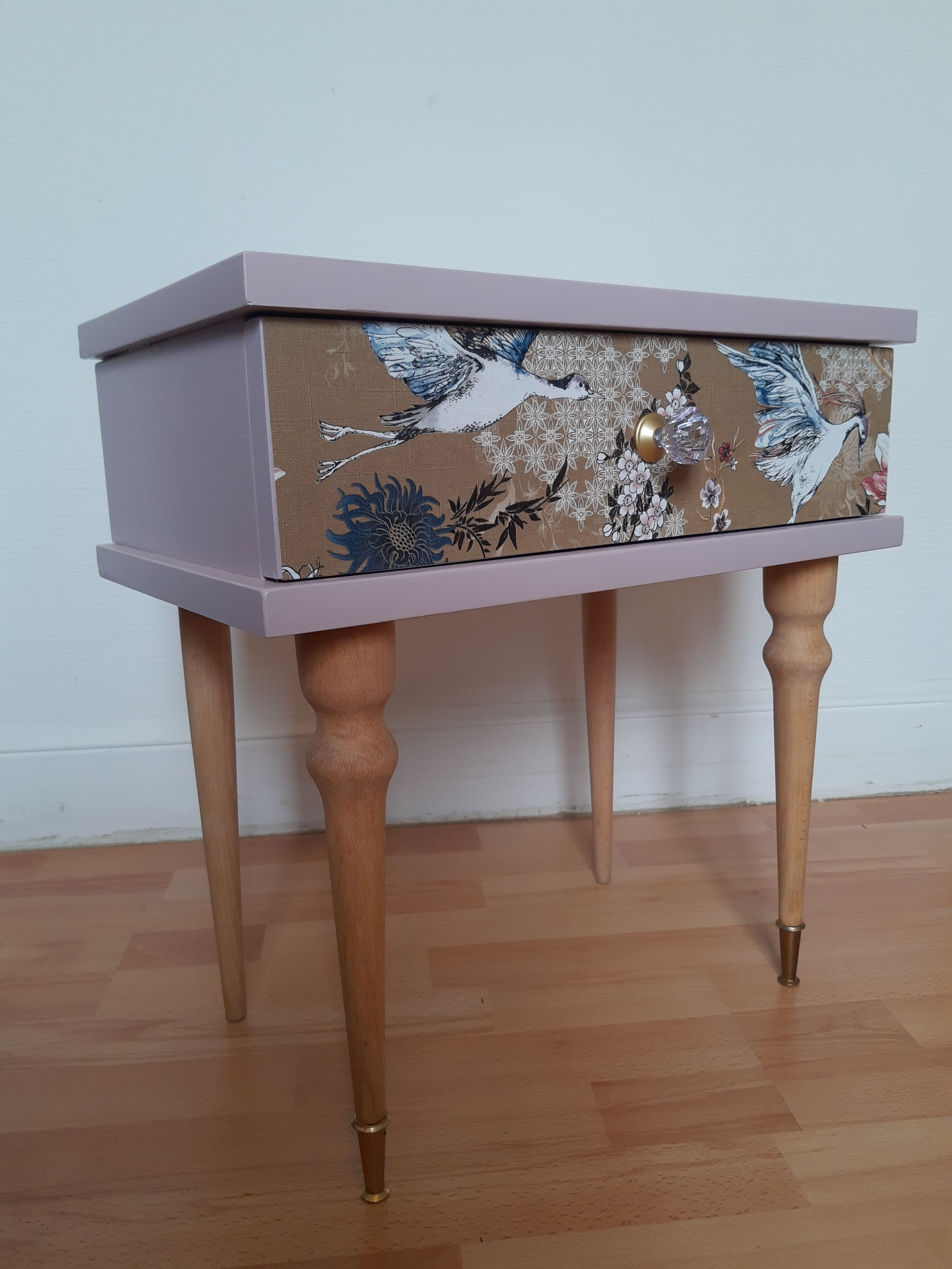 Vintage bedside table revamped