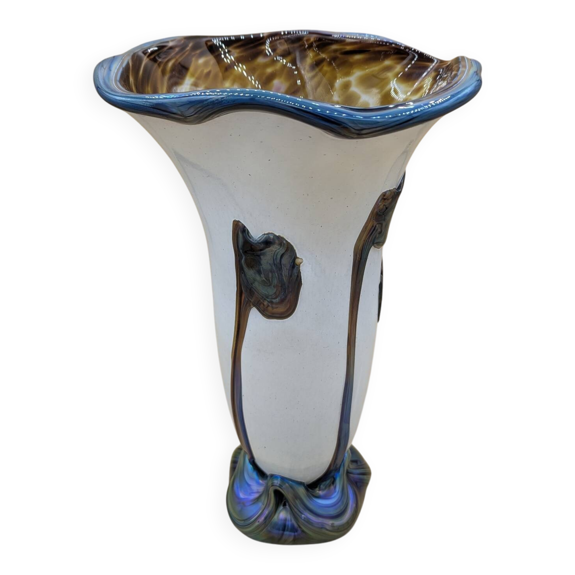 Biot vase blown by Jean Claude Novaro