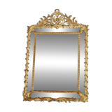 Palm tree mirror in wood and gilded stucco, 19th century