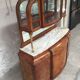 Meuble d'ébéniste art déco en loupe d'orme et bronze