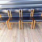 4 chairs baumann imitation black leather