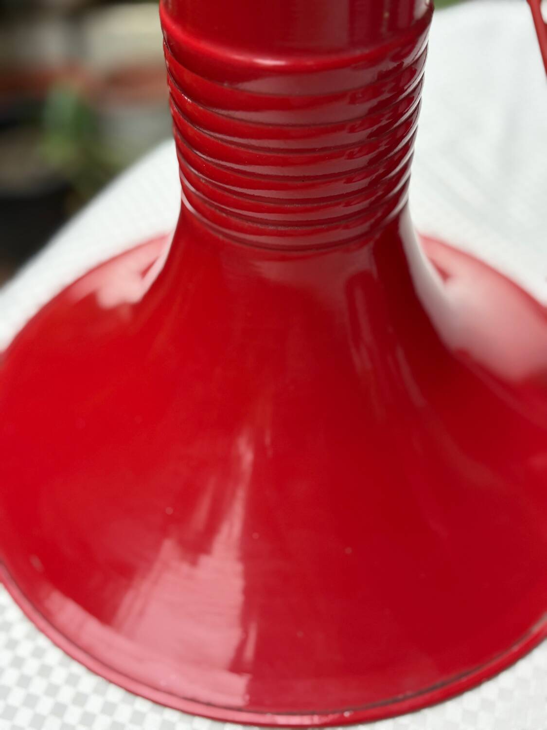 Ensemble de 5 suspensions vintage "formas" (espagne) – acier laqué rouge – état