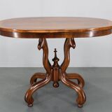 1930s Bentwood Table with Walnut Top Finish, Czechoslovakia