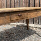 Solid oak farmhouse table with 2 drawers.