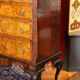 George II Burl Walnut and Marquetry Hightboard, 1890s