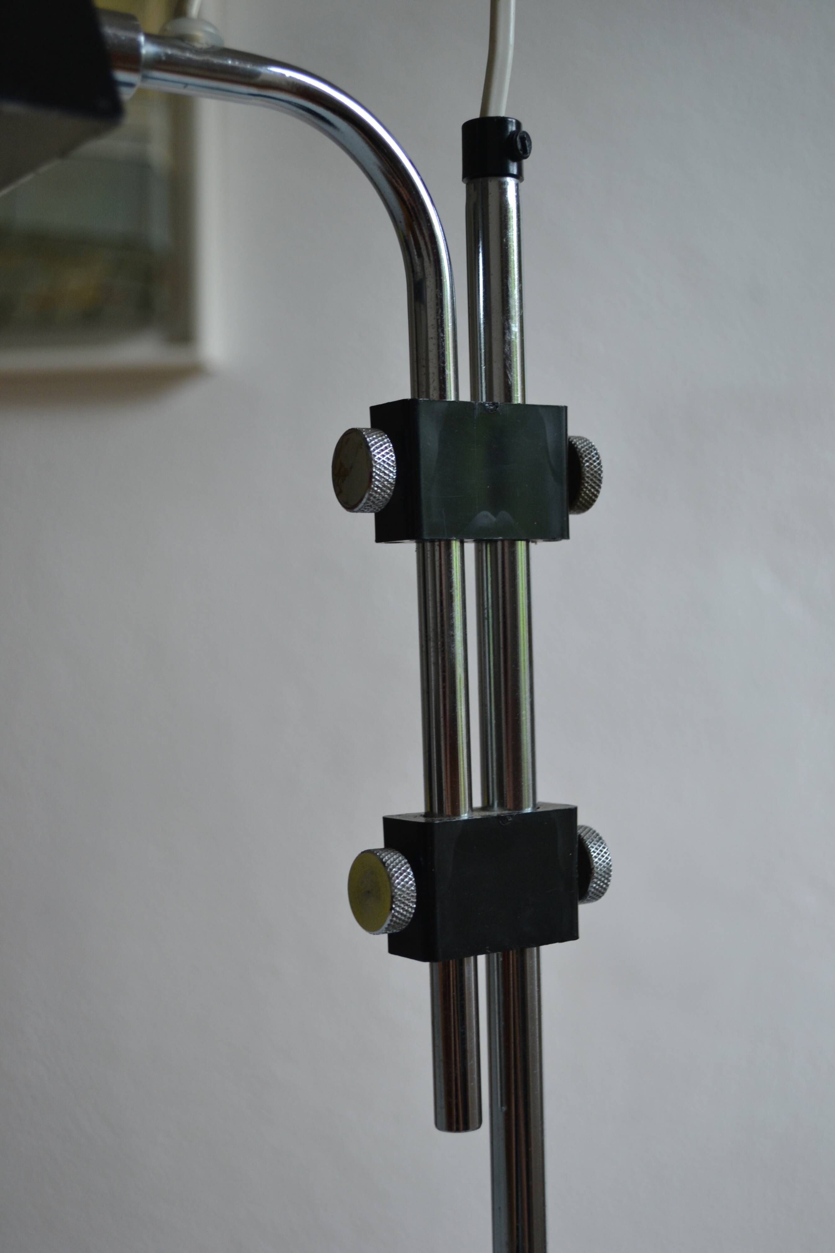 Vintage black modernist table lamp 50 1950 Bauhaus