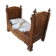 Antique carved wooden bed