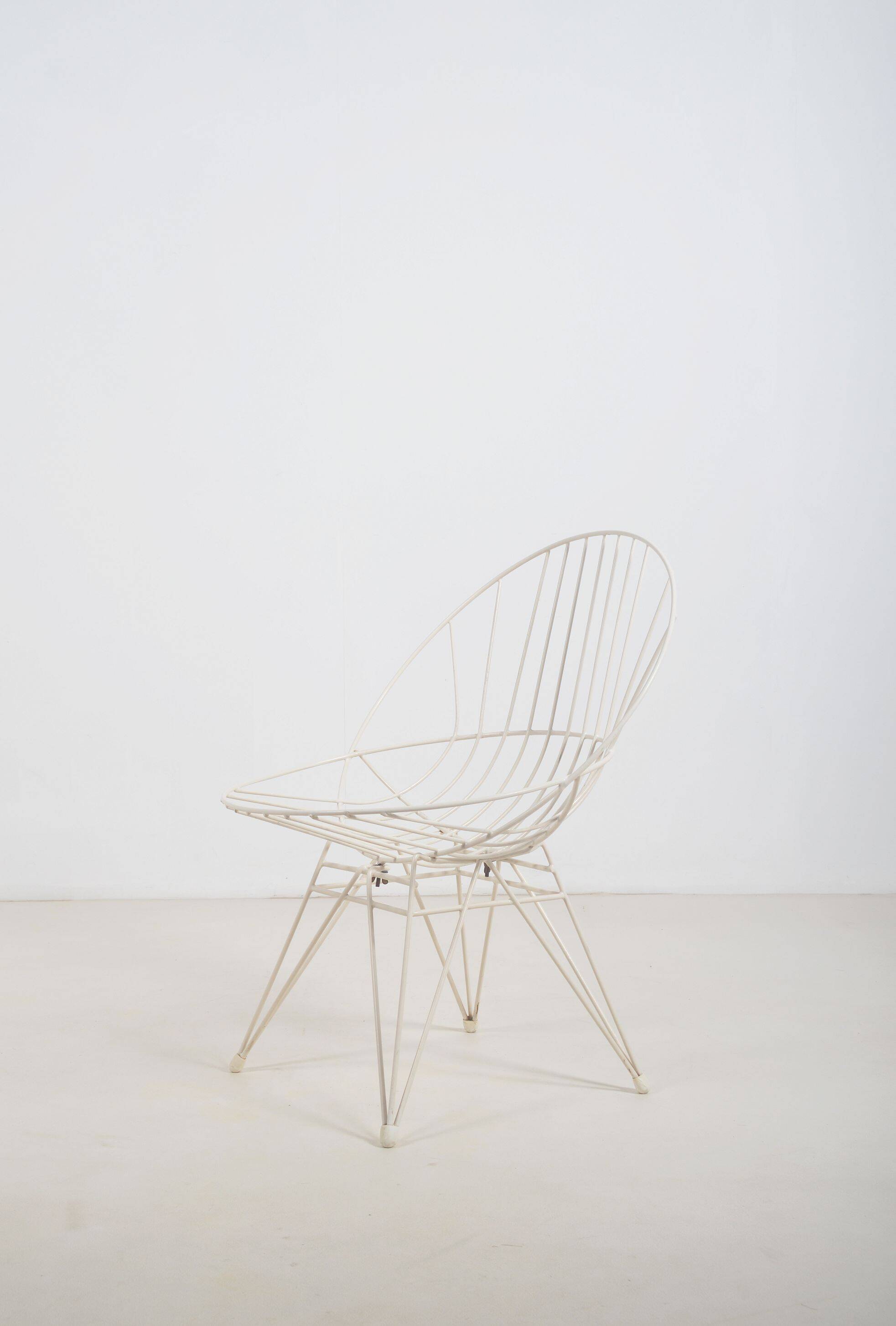 Chaise en fil Combex conçue par Cees Braakman pour Pastoe, années 1950