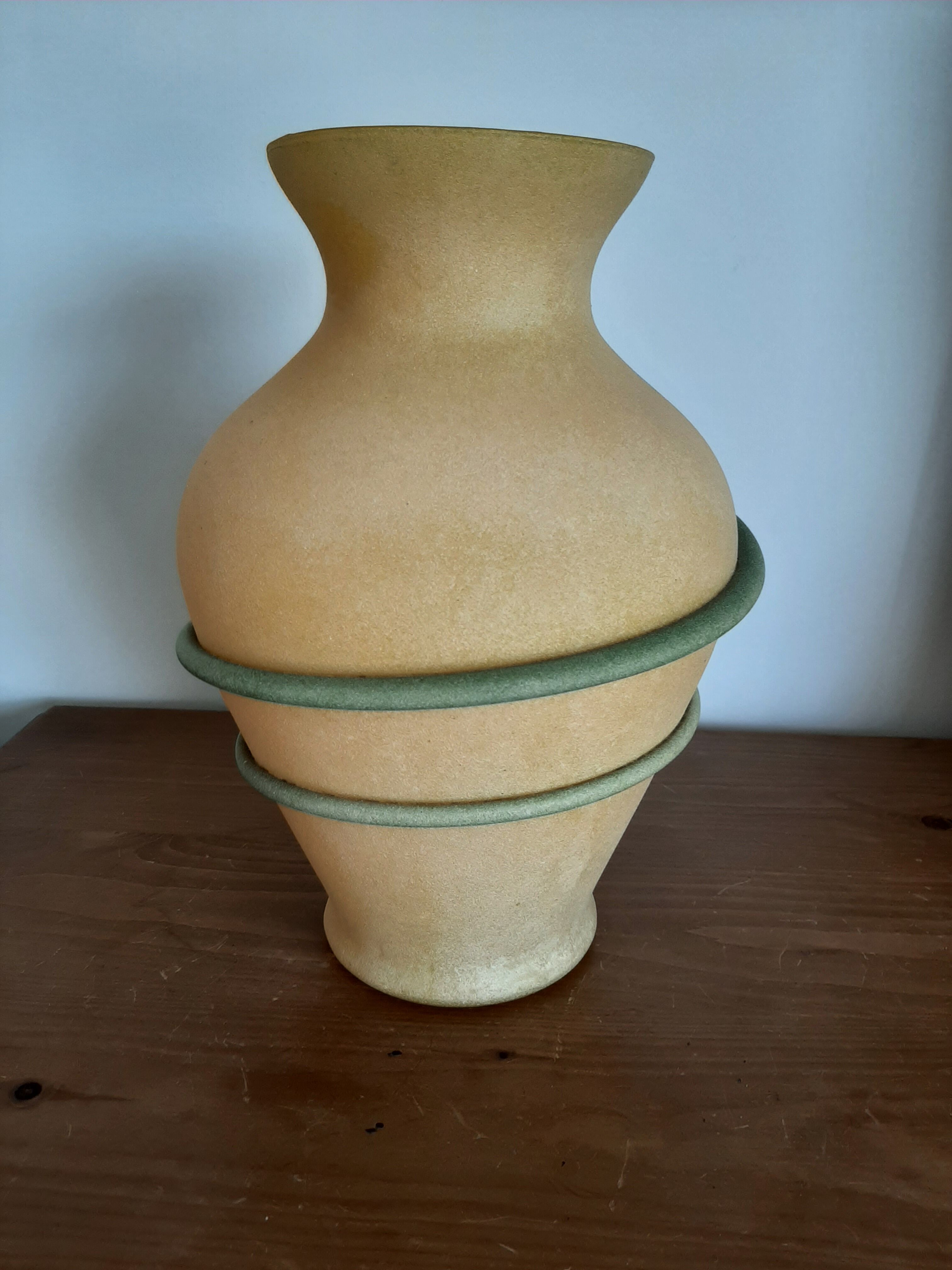 Vase verre jaune murano