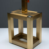 Lampe de table des années 70 avec base en laiton