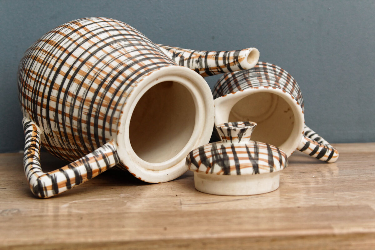 Coffee maker and 1950s milk pot