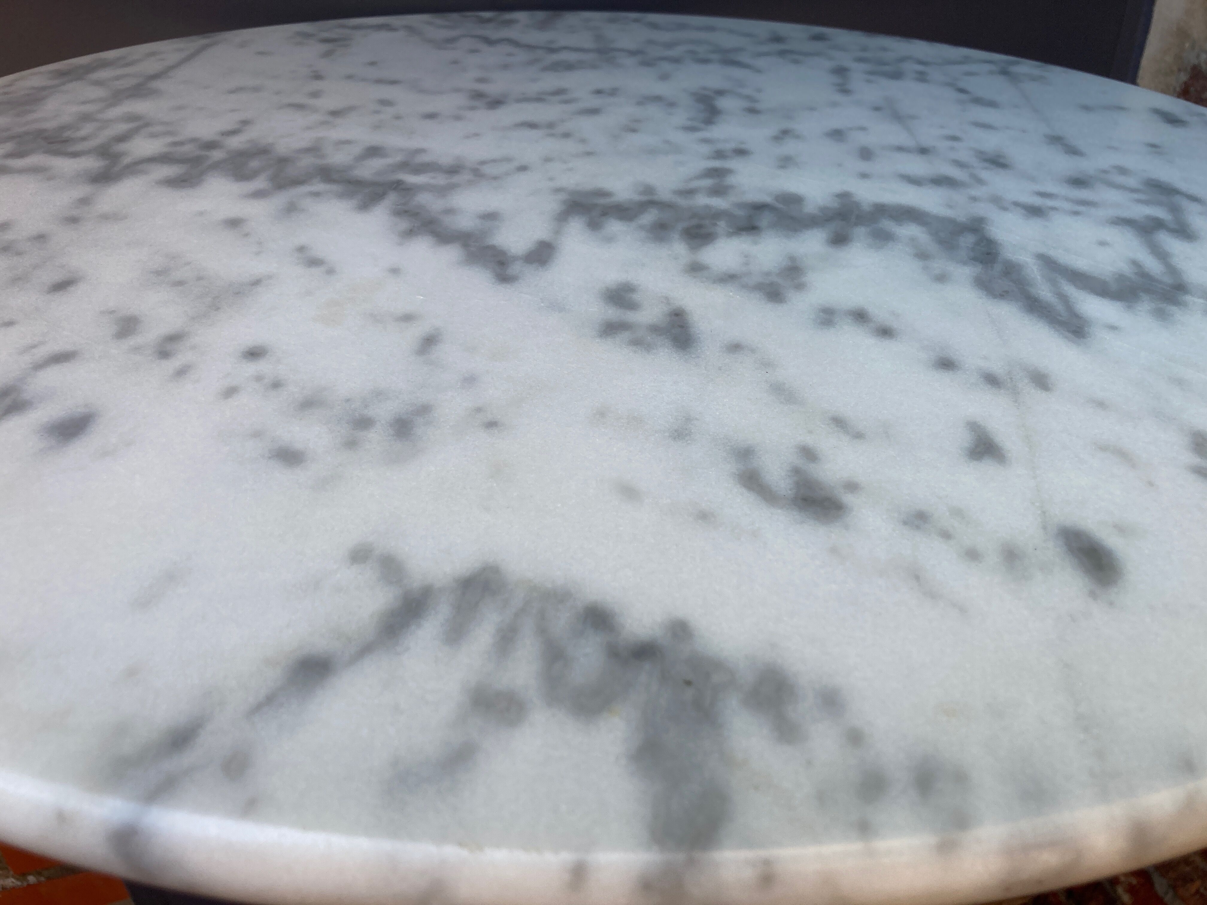 Bistro table marble and cast iron art deco