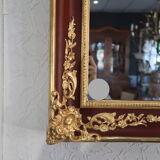 Golden and lacquered mirror 81x75cm