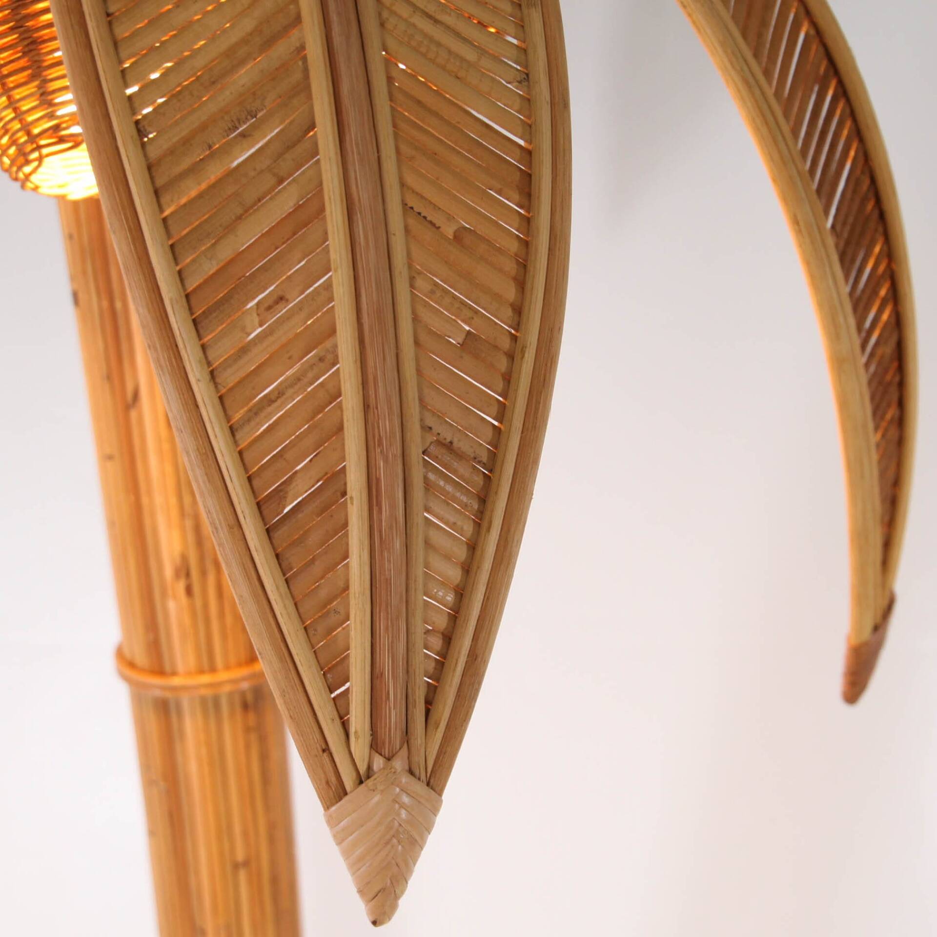 "Palm" / "Coconut" floor lamp in rattan