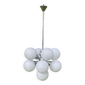 Plafonnier lustre 9 lumières Sputnik 1960s