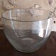 Saladier en verre soufflé bullé transparent
