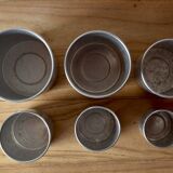 Series of Six vintage aluminum spice jars - Storage jars - 1940.