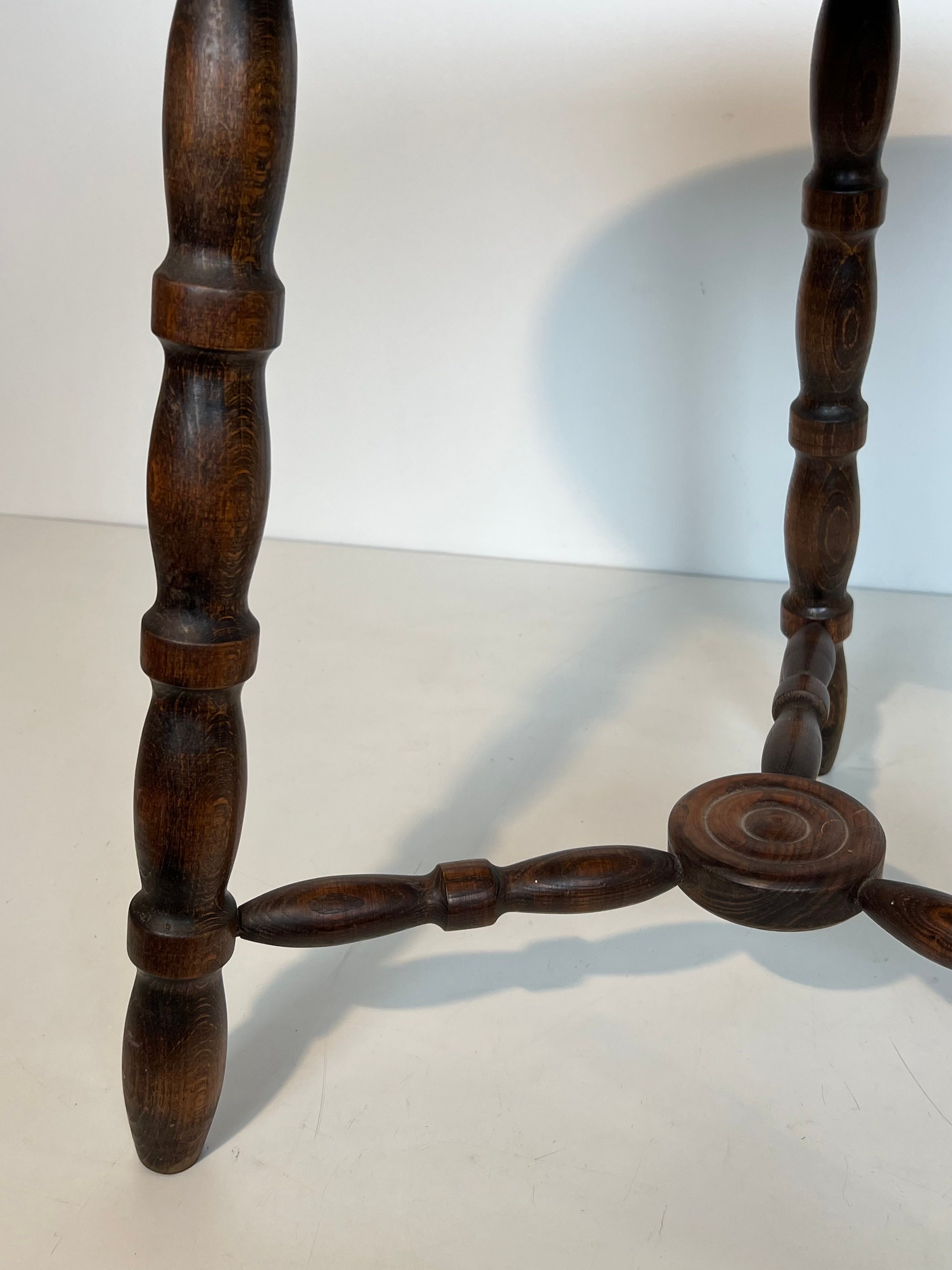 Turned wood coffee table by Charles Dudouyt