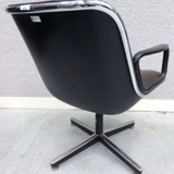 Pollock executive desk chair 1st edition Knoll vintage dark brown leather