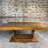 Table or desk with extensions on foot lyre Art Deco period