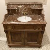 Red marble vanity unit