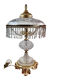 Italian style table lamp, glass artist Charles Balembois, glass & B