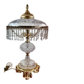 Italian style table lamp, glass artist Charles Balembois, glass & B