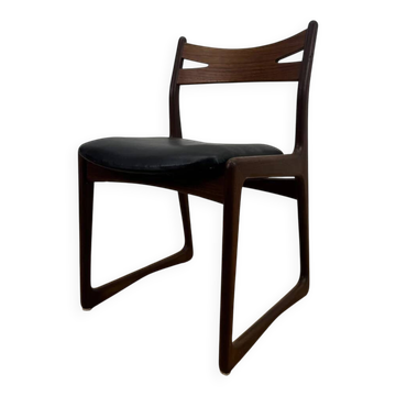Chaise en teck rembourrée, années 1960