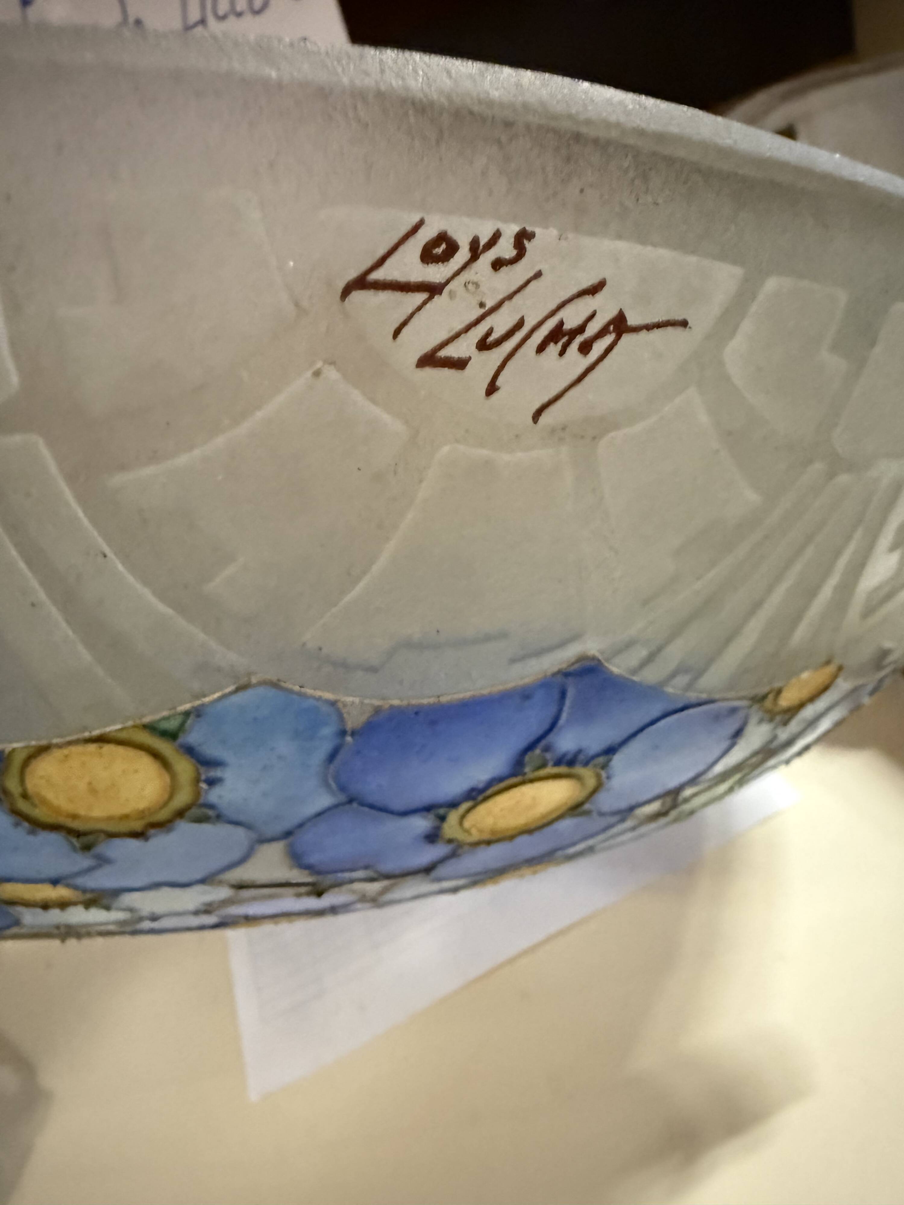 Art Deco suspension signed LOYS LUCHA