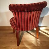 Pair of vintage velvet armchairs from the 80s