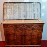 Louis Philippe period chest of drawers in walnut bramble stamped around 1830