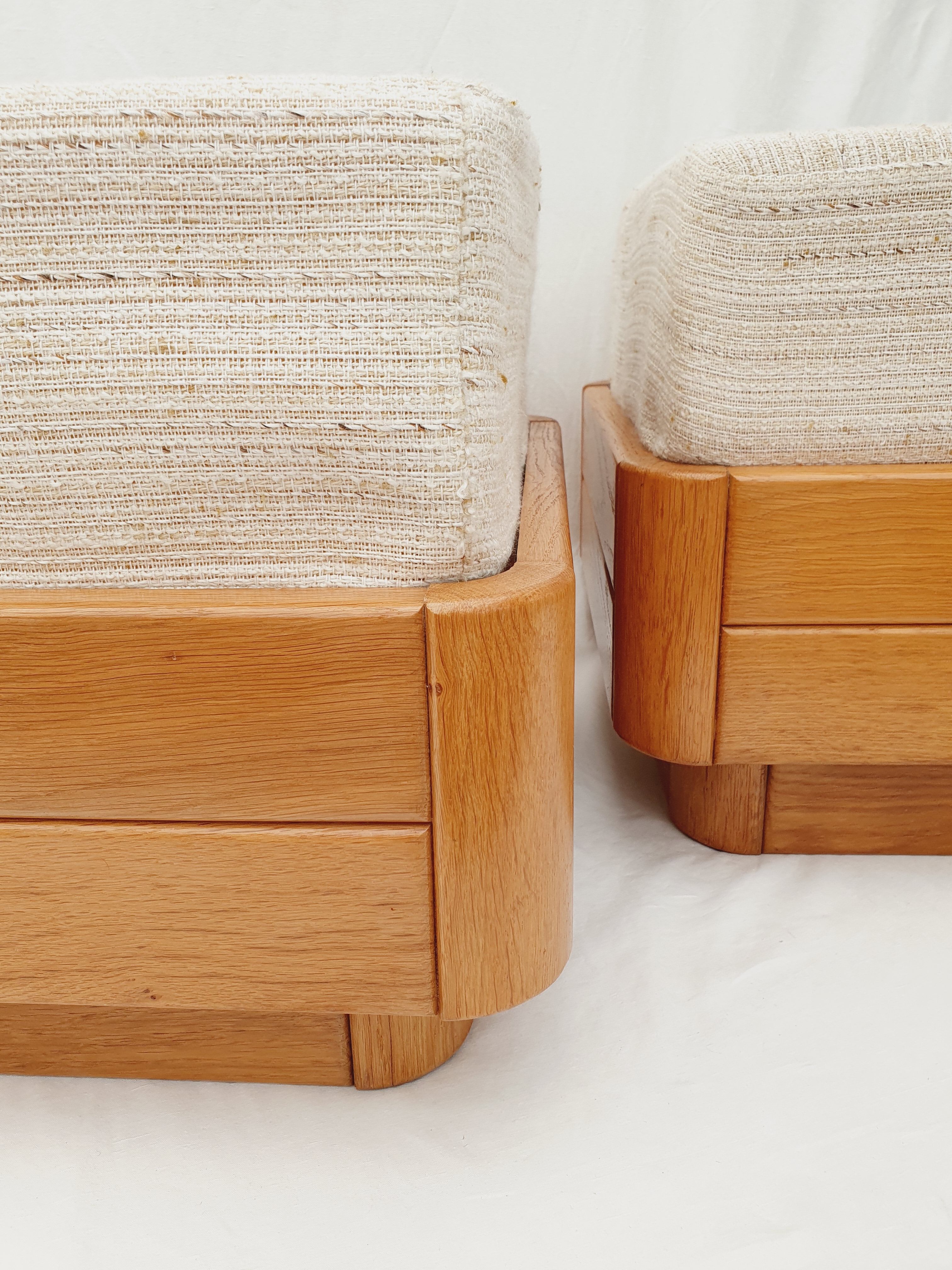Pouf en bois d'orme