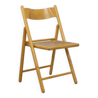 Folding chair in webbing & wood, 1980s