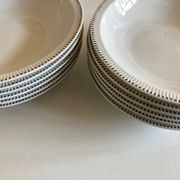 Set of 6 plates cap mid century neo classic Scandinavian 1960