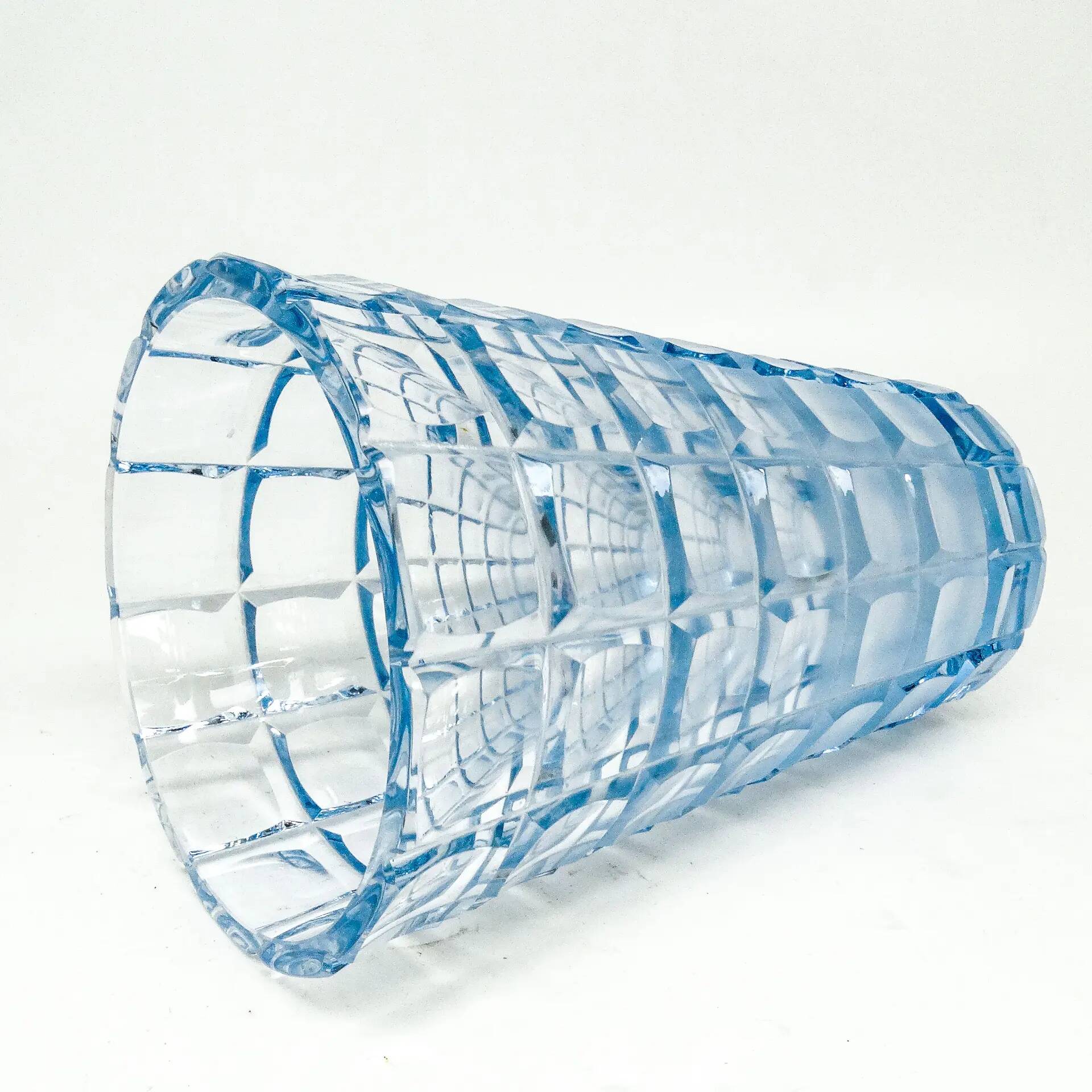 Vase Art Déco, cristal, Moser, Tchécoslovaquie, années 1930