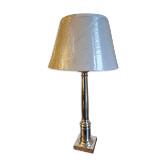 Silver metal lamp signed Plasait goldsmith