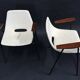 Pair of bridge armchairs, barrel model by Pierre Guariche, Steiner edition 1954
